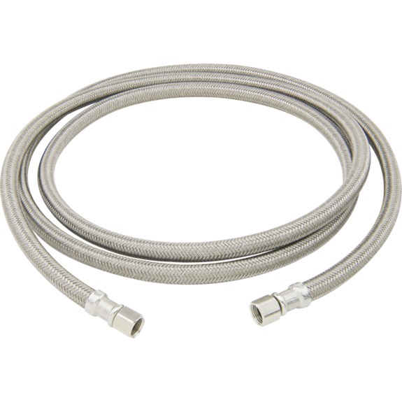 BRASSCRAFT 1/4 in. Compression x 1/4 in. Compression x 84 in. Braided